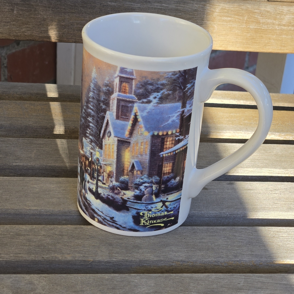 Thomas Kinkade 14 Oz. Winter Scene Mug 2010